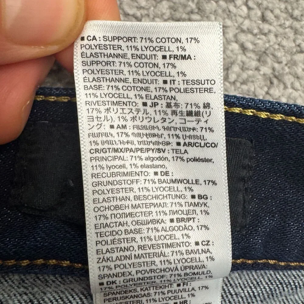 Banana Republic Traveler Straight Leg Denim Jeans Mens 34x30 Dark Wash Stretch